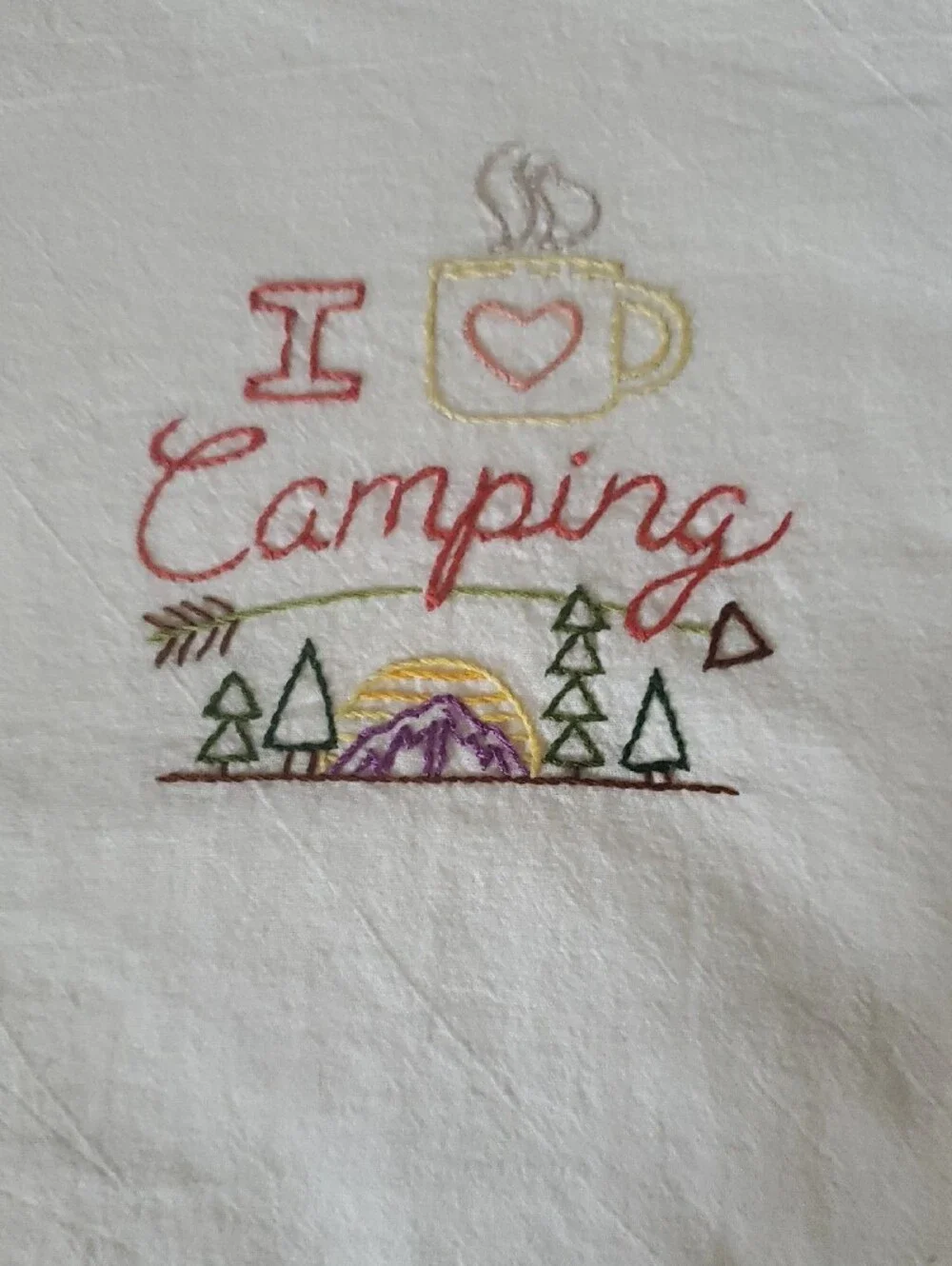Hand Embroidered Dish Towels Set Of 5